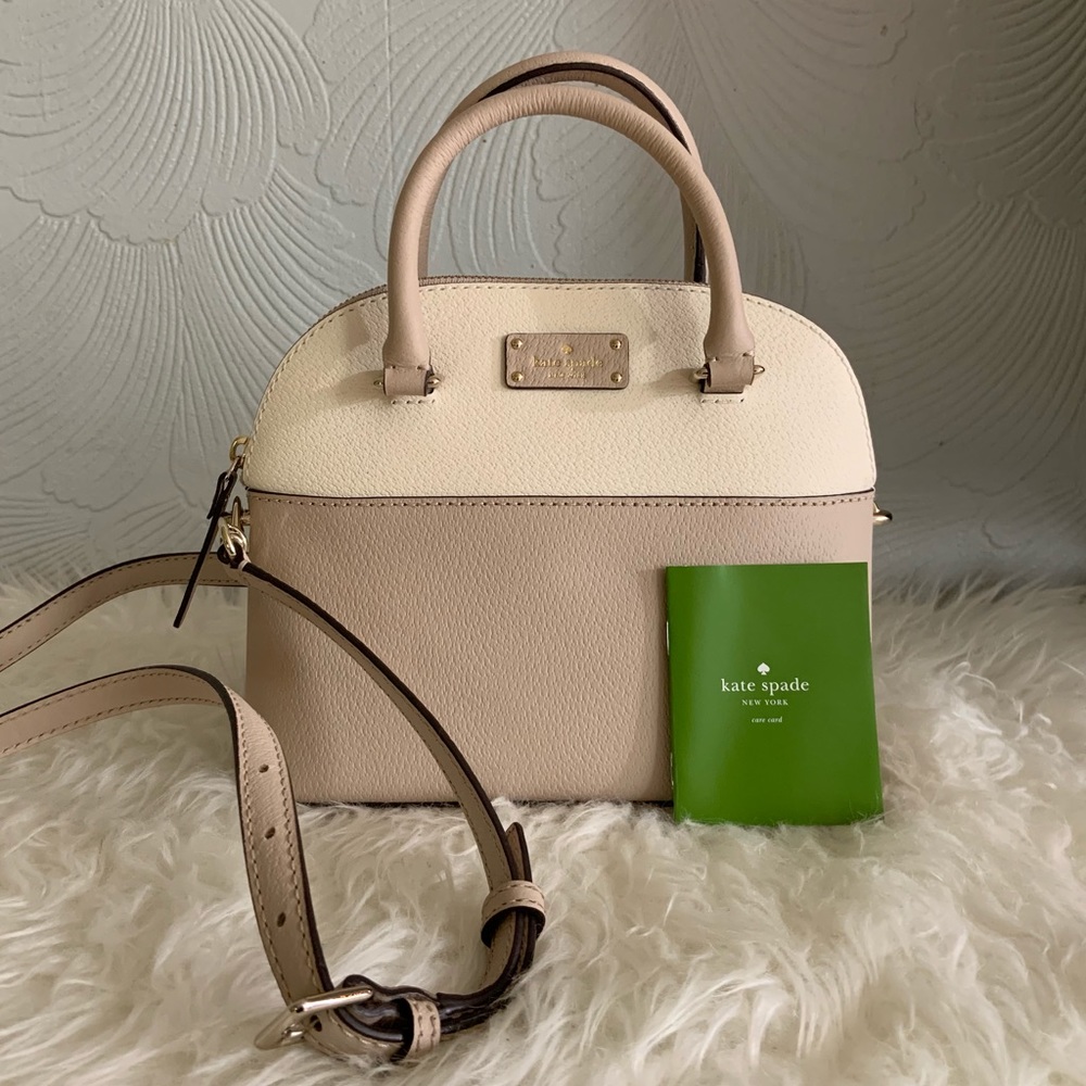 NWT Kate Spade White & Beige Crossbody Bag